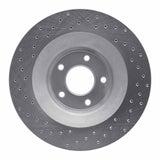Dynamic Friction 2008-2014 Chrysler 200 Front Right Drilled Silver Brake Rotor by Dynamic Friction Company 621-40025R