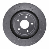 Dynamic Friction 2008-2014 Chrysler 200 Front Right Drilled Silver Brake Rotor by Dynamic Friction Company 621-40025R
