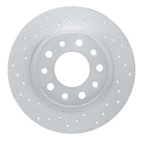 Dynamic Friction 2013-2016 Dodge Dart Rear Left Drilled Silver Brake Rotor by Dynamic Friction Company 621-40030L
