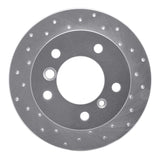 Dynamic Friction 2002-2018 Mercedes-Benz G500 Rear Left Drilled Silver Brake Rotor by Dynamic Friction Company 621-40038L