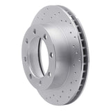 Dynamic Friction 1980-1993 Dodge RD200 Front Left Drilled Silver Brake Rotor by Dynamic Friction Company 621-40047L