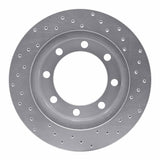 Dynamic Friction 1980-1993 Dodge RD200 Front Left Drilled Silver Brake Rotor by Dynamic Friction Company 621-40047L