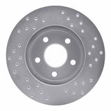 Dynamic Friction 1986-1990 Plymouth Acclaim Front Left Drilled Silver Brake Rotor by Dynamic Friction Company 621-40060L