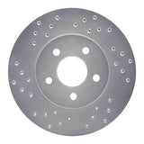 Dynamic Friction 1986-1990 Plymouth Acclaim Front Left Drilled Silver Brake Rotor by Dynamic Friction Company 621-40060L