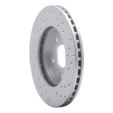 Dynamic Friction 1986-1990 Plymouth Acclaim Front Left Drilled Silver Brake Rotor by Dynamic Friction Company 621-40060L