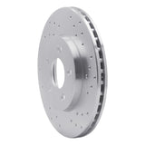 Dynamic Friction 1986-1990 Plymouth Acclaim Front Right Drilled Silver Brake Rotor by Dynamic Friction Company 621-40060R