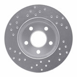 Dynamic Friction 1986-1990 Plymouth Acclaim Front Right Drilled Silver Brake Rotor by Dynamic Friction Company 621-40060R