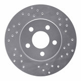 Dynamic Friction 1986-1990 Plymouth Acclaim Front Right Drilled Silver Brake Rotor by Dynamic Friction Company 621-40060R
