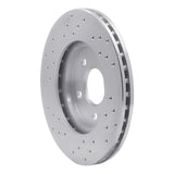 Dynamic Friction 1986-1990 Plymouth Acclaim Front Right Drilled Silver Brake Rotor by Dynamic Friction Company 621-40060R