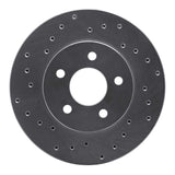 Dynamic Friction 1996-2000 Chrysler Caravan Front Left Drilled Silver Brake Rotor by Dynamic Friction Company 621-40080L