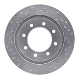 Dynamic Friction 2000-2002 Dodge Ram 2500 Front Right Drilled Silver Brake Rotor by Dynamic Friction Company 621-40088R
