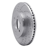 Dynamic Friction 2003-2003 Dodge Durango Front Left Drilled Silver Brake Rotor by Dynamic Friction Company 621-40100L