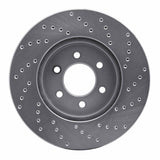Dynamic Friction 2003-2003 Dodge Durango Front Left Drilled Silver Brake Rotor by Dynamic Friction Company 621-40100L