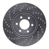 Dynamic Friction 2003-2003 Dodge Durango Front Right Drilled Silver Brake Rotor by Dynamic Friction Company 621-40100R
