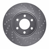 Dynamic Friction 2003-2003 Dodge Durango Front Right Drilled Silver Brake Rotor by Dynamic Friction Company 621-40100R