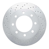 Dynamic Friction 2003-2008 Dodge Ram 1500 Pickup Front Left Drilled Silver Brake Rotor by Dynamic Friction Company 621-40102L