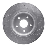Dynamic Friction 2004-2006 Dodge Ram SRT-10 Front Left Drilled Silver Brake Rotor by Dynamic Friction Company 621-40104L