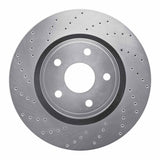 Dynamic Friction 2004-2006 Dodge Ram SRT-10 Front Left Drilled Silver Brake Rotor by Dynamic Friction Company 621-40104L