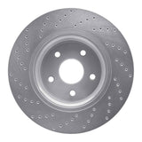 Dynamic Friction 2004-2006 Dodge Ram SRT-10 Front Right Drilled Silver Brake Rotor by Dynamic Friction Company 621-40104R
