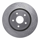 Dynamic Friction 2004-2006 Dodge Ram SRT-10 Front Right Drilled Silver Brake Rotor by Dynamic Friction Company 621-40104R