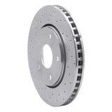 Dynamic Friction 2008-2016 Dodge Grand Caravan Front Left Drilled Silver Brake Rotor by Dynamic Friction Company 621-40107L
