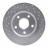 Dynamic Friction 2008-2016 Dodge Grand Caravan Front Left Drilled Silver Brake Rotor by Dynamic Friction Company 621-40107L