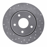 Dynamic Friction 2008-2016 Dodge Grand Caravan Front Left Drilled Silver Brake Rotor by Dynamic Friction Company 621-40107L