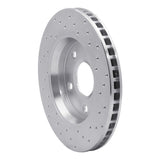 Dynamic Friction 2008-2016 Dodge Grand Caravan Front Left Drilled Silver Brake Rotor by Dynamic Friction Company 621-40107L