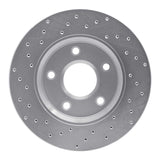 Dynamic Friction 2008-2016 Dodge Grand Caravan Front Right Drilled Silver Brake Rotor by Dynamic Friction Company 621-40107R