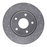 Dynamic Friction 2008-2016 Dodge Grand Caravan Front Right Drilled Silver Brake Rotor by Dynamic Friction Company 621-40107R