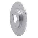 Dynamic Friction 2012-2020 Dodge Grand Caravan Rear Left Drilled Silver Brake Rotor by Dynamic Friction Company 621-40113L