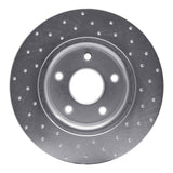 Dynamic Friction 2012-2020 Dodge Grand Caravan Rear Left Drilled Silver Brake Rotor by Dynamic Friction Company 621-40113L