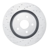 Dynamic Friction 2006-2010 Jeep Grand Cherokee Front Left Drilled Silver Brake Rotor by Dynamic Friction Company 621-42002L