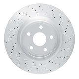 Dynamic Friction 2012-2021 Dodge Durango Front Right Drilled Silver Brake Rotor by Dynamic Friction Company 621-42009R