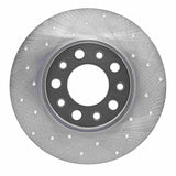 Dynamic Friction 2014-2021 Chrysler 200 Rear Left Drilled Silver Brake Rotor by Dynamic Friction Company 621-42012L