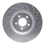 Dynamic Friction 2011-2012 Jeep Liberty Front Left Drilled Silver Brake Rotor by Dynamic Friction Company 621-42021L