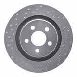 Dynamic Friction 2011-2012 Jeep Liberty Front Left Drilled Silver Brake Rotor by Dynamic Friction Company 621-42021L