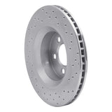 Dynamic Friction 2011-2012 Jeep Liberty Front Left Drilled Silver Brake Rotor by Dynamic Friction Company 621-42021L