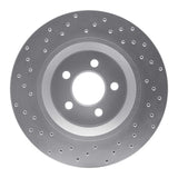 Dynamic Friction 2011-2012 Jeep Liberty Front Right Drilled Silver Brake Rotor by Dynamic Friction Company 621-42021R