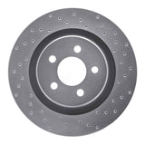Dynamic Friction 2011-2012 Jeep Liberty Front Right Drilled Silver Brake Rotor by Dynamic Friction Company 621-42021R