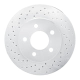 Dynamic Friction 2002-2007 Jeep Liberty Front Left Drilled Silver Brake Rotor by Dynamic Friction Company 621-42027L