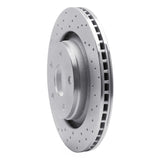 Dynamic Friction 2012-2018 Jeep Wrangler Front Left Drilled Silver Brake Rotor by Dynamic Friction Company 621-42033L