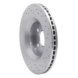 Dynamic Friction 2012-2018 Jeep Wrangler Front Left Drilled Silver Brake Rotor by Dynamic Friction Company 621-42033L