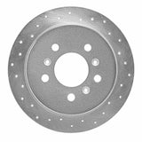 Dynamic Friction 2006-2010 Buick Allure Rear Left Drilled Silver Brake Rotor by Dynamic Friction Company 621-45011L