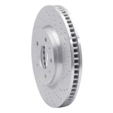 Dynamic Friction 2003-2008 Cadillac CTS Front Right Drilled Silver Brake Rotor by Dynamic Friction Company 621-46013R
