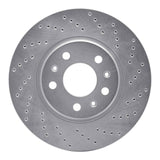 Dynamic Friction 2003-2008 Cadillac CTS Front Right Drilled Silver Brake Rotor by Dynamic Friction Company 621-46013R