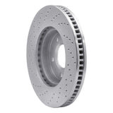 Dynamic Friction 2003-2008 Cadillac CTS Front Right Drilled Silver Brake Rotor by Dynamic Friction Company 621-46013R