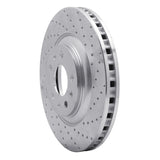 Dynamic Friction 2004-2008 Pontiac Bonneville Front Left Drilled Silver Brake Rotor by Dynamic Friction Company 621-46017L