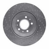 Dynamic Friction 2004-2008 Pontiac Bonneville Front Left Drilled Silver Brake Rotor by Dynamic Friction Company 621-46017L