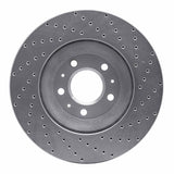 Dynamic Friction 2004-2008 Pontiac Bonneville Front Right Drilled Silver Brake Rotor by Dynamic Friction Company 621-46017R